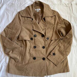 Vintage Liz Claiborne Tan Swing Trench Coat - M